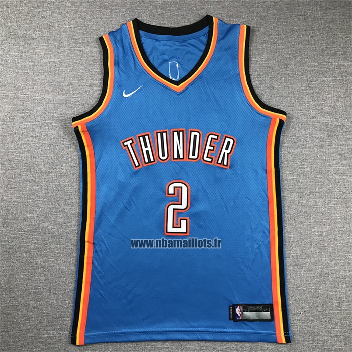 Maillot Enfant Oklahoma City Thunder Shai Gilgeous-Alexander NO 2 Icon Bleu